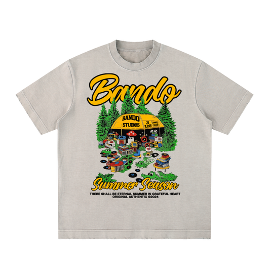 Vintage Washed Frayed Bando Summer Season T-Shirt