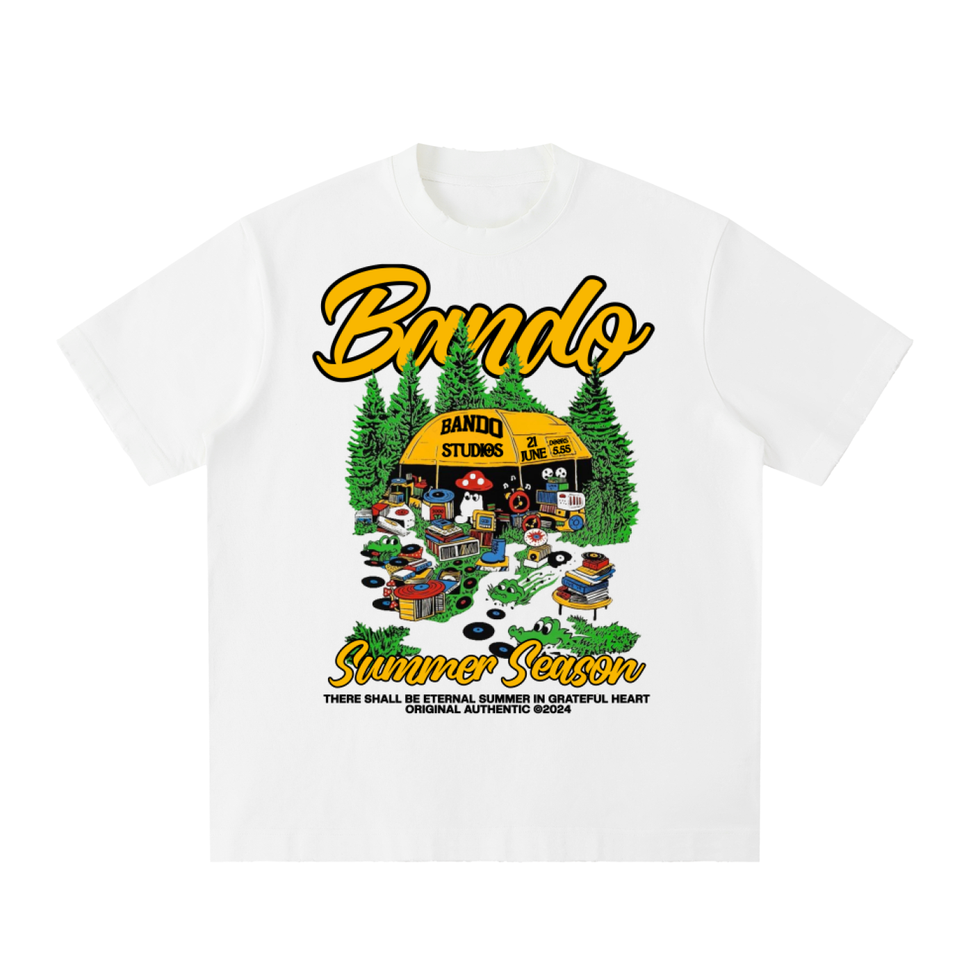 Vintage Washed Frayed Bando Summer Season T-Shirt