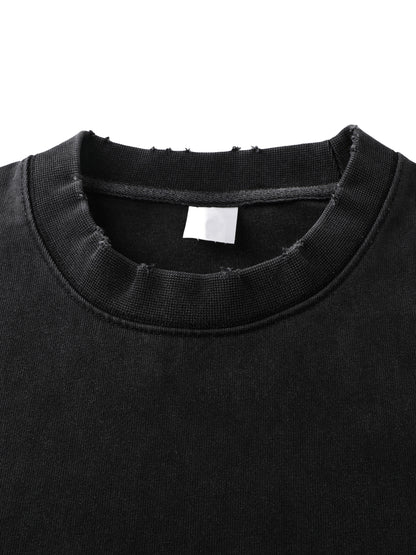 Vintage Washed Frayed Bando Summer Season T-Shirt