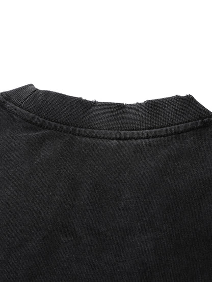 Vintage Washed Frayed Bando Summer Season T-Shirt